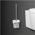 Porte-brosse et brosse WC mural Design carré