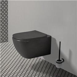 Porte-brosse et Brosse WC mural Noir Mat Design Rond A9119XG Ideal Standard