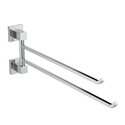 Porte serviette mural double Chromé 45,5 cm