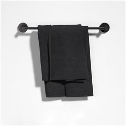 Porte serviette mural Noir Mat 45 cm