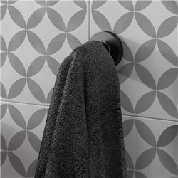 Patere murale Noir Mat Design Rond