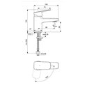 Mitigeur lavabo Blue Start Piccolo Ceraplan sans tirette H 132 mm