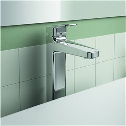 Mitigeur lavabo réhaussé Ceraplan avec tirette et vidage H 321 mm