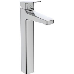 Mitigeur lavabo réhaussé Ceraplan avec tirette et vidage H 321 mm