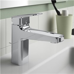 Mitigeur lavabo Grande Ceraplan avec tirette et vidage H 161 mm