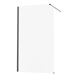 Paroi de douche transaparente Epaisseur 6 mm Profilé noir 1000 mm Anconetti