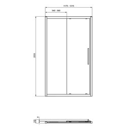 Porte de douche coulissante I.life 120 cm 