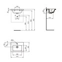 Lavabo-plan I.Life S 50 cm 
