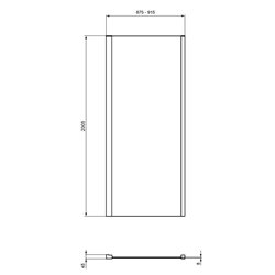 Paroi de douche latérale fixe I.life 90 cm 