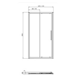 Porte de douche coulissante I.life 110 cm 