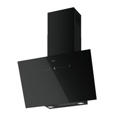 Hotte inclinée AQ-Sense Verre noir 80 cm, murale