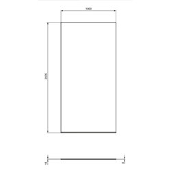 Paroi de douche fixe double accès I.life 100 cm 