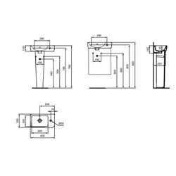 Lave-mains I.Life S 45x25 cm 