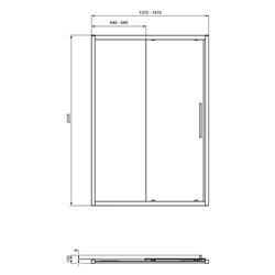 Porte de douche coulissante I.life 140 cm 