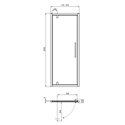 Porte de douche pivotante I.life 80 cm 