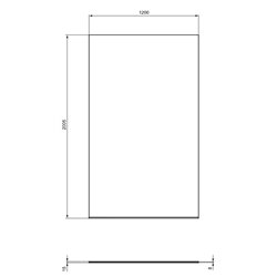 Paroi de douche fixe double accès I.life 120 cm 