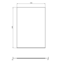 Paroi de douche fixe double accès I.life 140 cm 