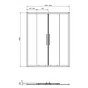 Porte de douche double coulissante I.life 160 cm 
