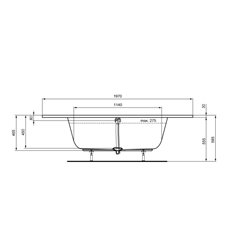 Baignoire d'angle 140x140 cm 