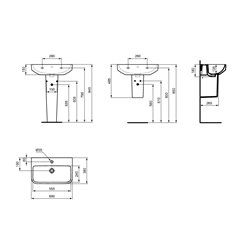 Lavabo I.Life S 60x38x18 cm 