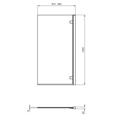 Pare-baignoire I-Life 1 paroi fixe droite