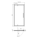 Porte de douche pivotante I.life 100 cm 