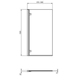 Pare-baignoire I-Life 1 paroi fixe gauche