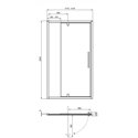 Porte de douche pivotante I.life 120 cm 