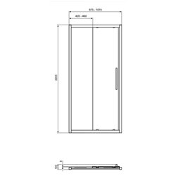 Porte de douche coulissante I.life 100 cm 