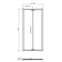 Porte de douche pliante I.life 100 cm 