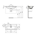 Lavabo-plan I.Life S 80 cm 