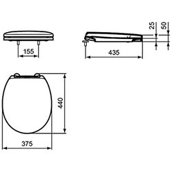 Abattant WC Matura 2 Thermodur Fixation par le dessus Bleu