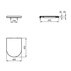 Abattant WC Blend Curve Frein de chute Soie Blanche