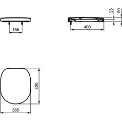 Abattant WC Matura Avec couvercle Blanc