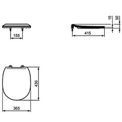 Abattant WC Ultra-fin Sanis Frein de chute Blanc