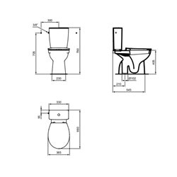 Reservoir WC Ulysse+ alimentation verticale