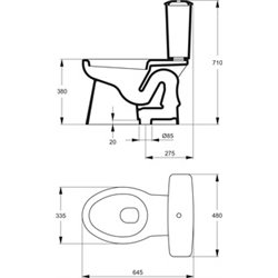 Reservoir WC Aspirambo simple chasse