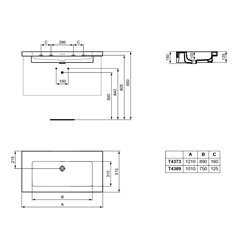 Lavabo-plan Extra 100x51 cm  