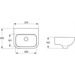 Lave-mains Matura 2 37x30,5 cm