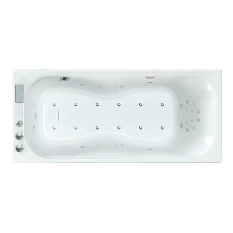 Baignoire balneo Zumba 170x70 cm, Tête à gauche, Vitalité