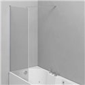 Pare-baignoire transparent 80x160 cm pour baignoire balneo 