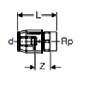 Raccord  PushFit avec filetage Femelle 650.560.00.1
