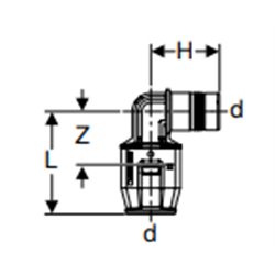 Coude PushFit 90° Ø 15 mm 651.273.00.1