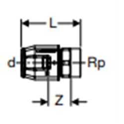 Raccord  PushFit avec filetage Femelle Ø 15/20 mm 651.542.00.1