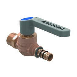 Robinet à boisseau sphérique Mepla avec filetage mâle et levier de déclenchement Ø 15 mm 602.023.00.2