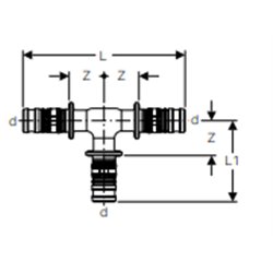 Té égal Mepla Ø 25 mm 624.310.00.5