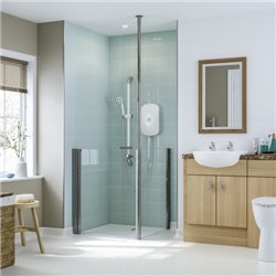 Paroi de douche Larenco Duo Care Segment fixe 400mm H1900mm
