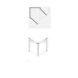 Paroi de douche Larenco Duo Care Segment fixe 400mm H1900mm