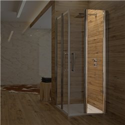 Paroi de douche Larenco Duo Care Segment fixe 400mm H1900mm