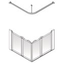 Paroi de douche Access option E avec portes pivotantes en angle 1200x800x900 mm version droite